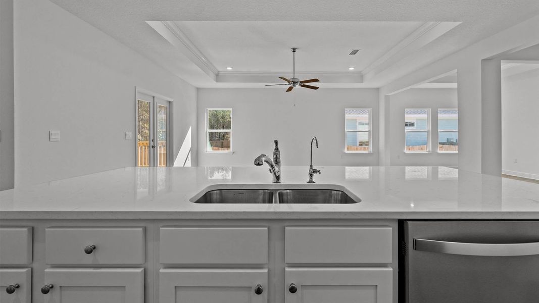 Representative furnished interior of a home built from the Camden by D.R. Horton in Owl's Head Farms, Freeport (Image 6).