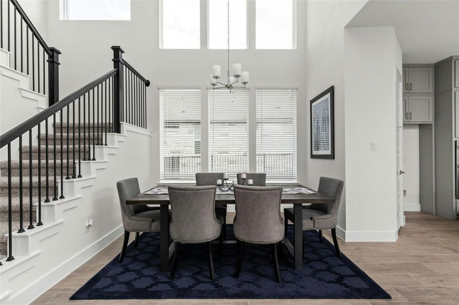 Furnished interior view inside a new home in Rough Hollow, Lakeway (Image 15).