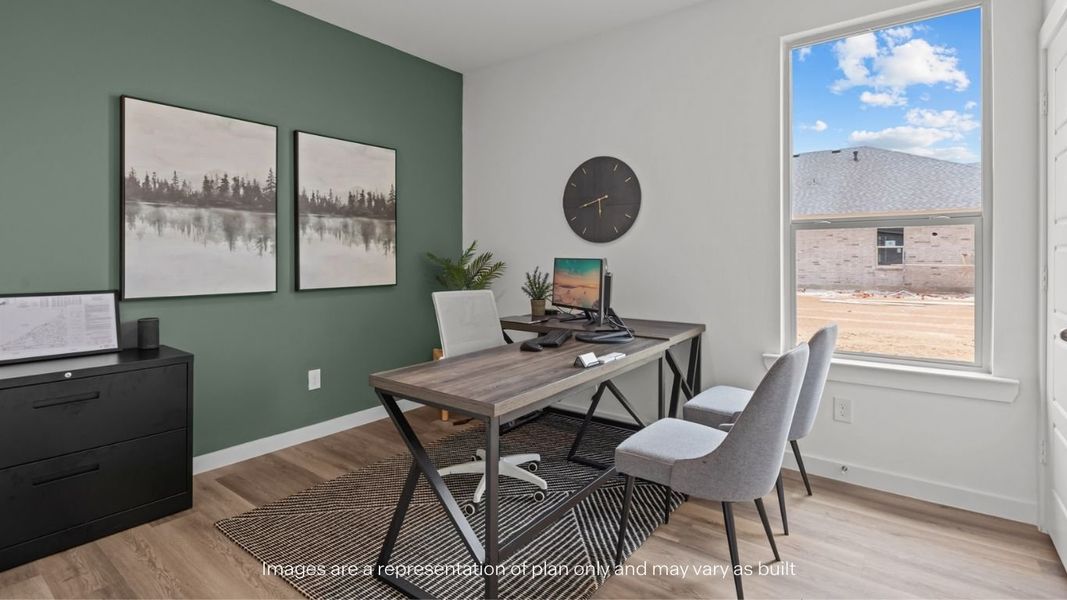 Representative furnished interior of a home built from the The Hobbs by D.R. Horton in Westmont, Lubbock (Image 7).