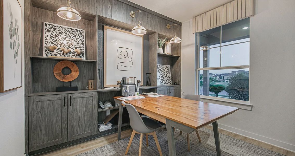 Representative furnished interior of a home built from the Andrew by Chesmar Homes in Meyer Ranch, New Braunfels (Image 10).