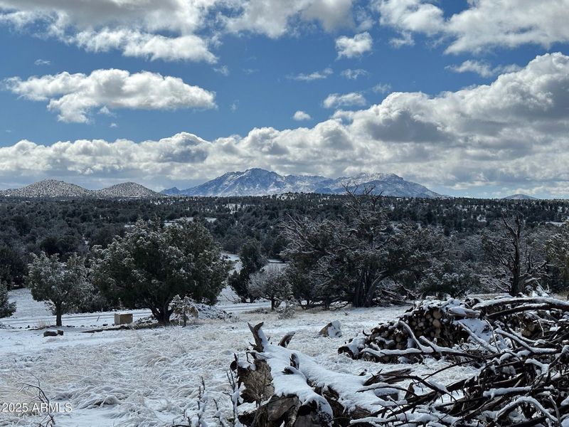 Snow covered mountain view Snow covered mountain view