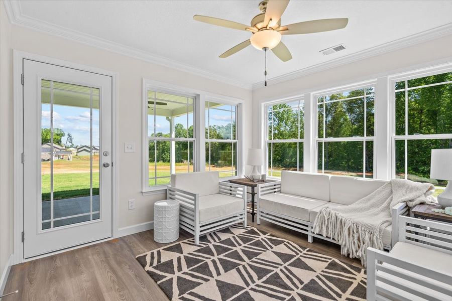 Representative furnished interior of a home built from the Fernwood by Enchanted Homes in Guadalupe Heights, Seguin (Image 20).