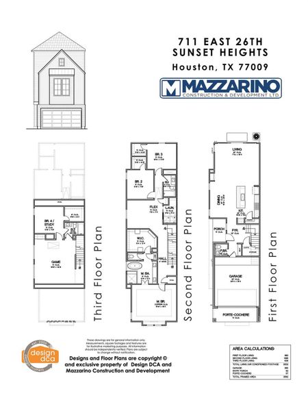 Please be aware that these plans are the property of the architect/builder designer that designed them not DUX Realty, Mazzarino Construction or 713 E 26TH LLC and are protected from reproduction and sharing under copyright law. These drawing are for general information only. Measurements, square footages and features are for illustrative marketing purposes. All information should be independently verified. Plans are subject to change without notification.