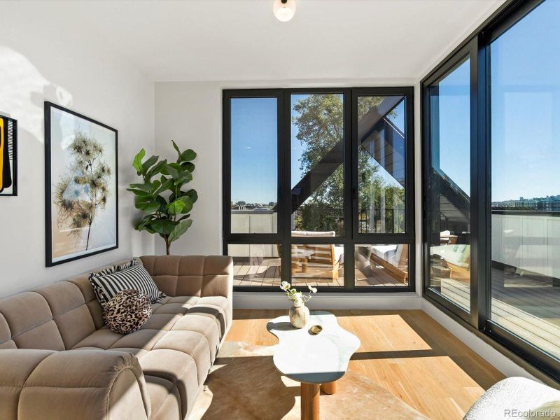 Furnished interior view inside a new home in , Denver (Image 40).