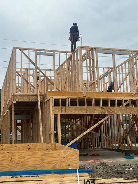 In-progress construction of a new home in , Houston, TX (Image 3).