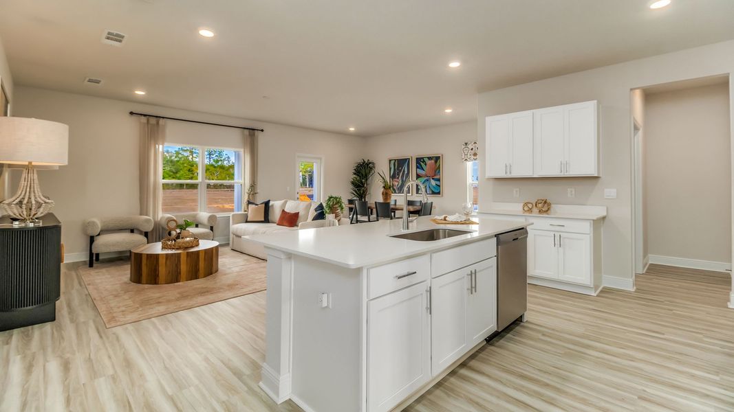 Furnished interior view inside a new home in Magnolia at the Bluffs Phase 3, Freeport (Image 10).