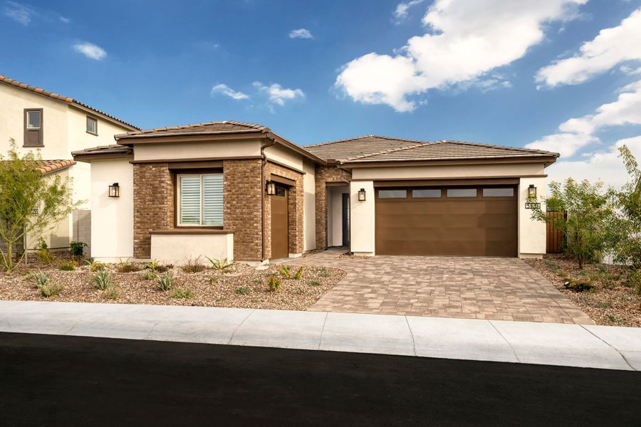 Representative exterior photo of a completed home built from the Elden Plan 4505 by Tri Pointe Homes in Waterston Central, Gilbert, AZ (Image 21).