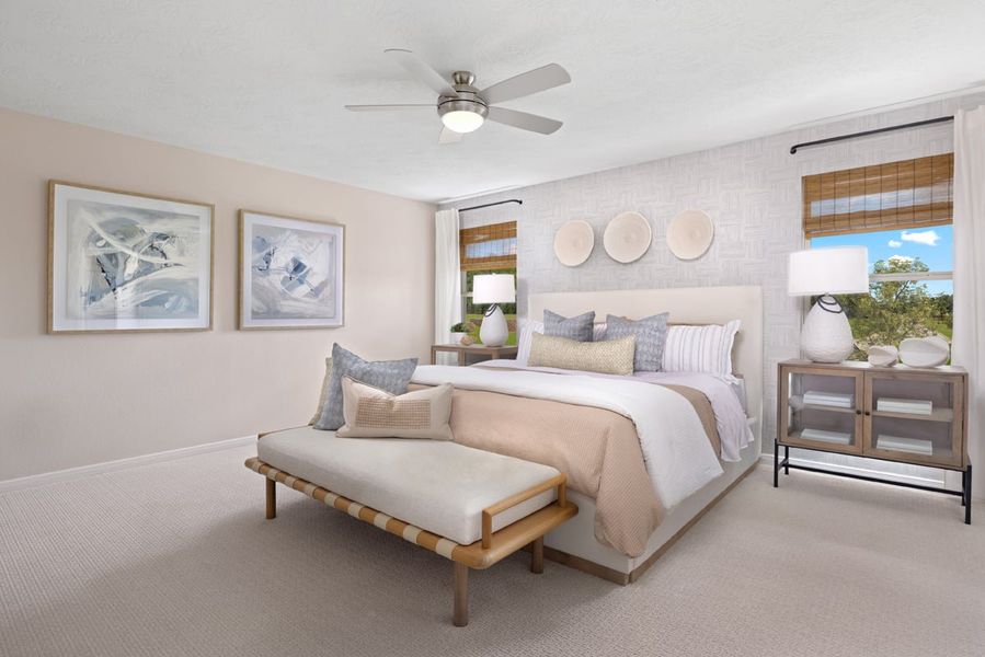 Representative furnished interior of a home built from the 2070 by KB Home in Sagecrest Trails, Conroe (Image 6).