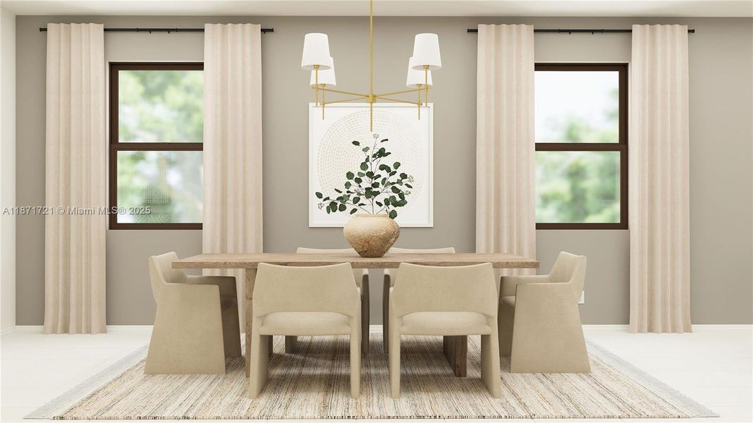 Furnished interior view inside a new home in Arbor Estates, Miami (Image 12).