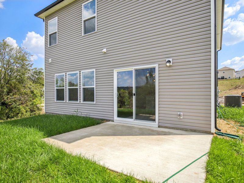 Spend summer nights on the spacious back patio. Spend summer nights on the spacious back patio.