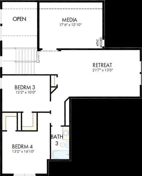 2D floor plan layout of this home in Sandbrock Ranch, Aubrey, TX (Image 3). 2D floor plan layout of this home in Sandbrock Ranch, Aubrey, TX (Image 3).
