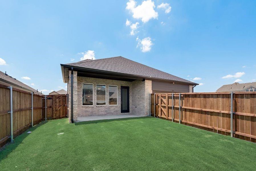 Exterior details and patio area of a home in Edgewater, Fate (Image 3). Exterior details and patio area of a home in Edgewater, Fate (Image 3).