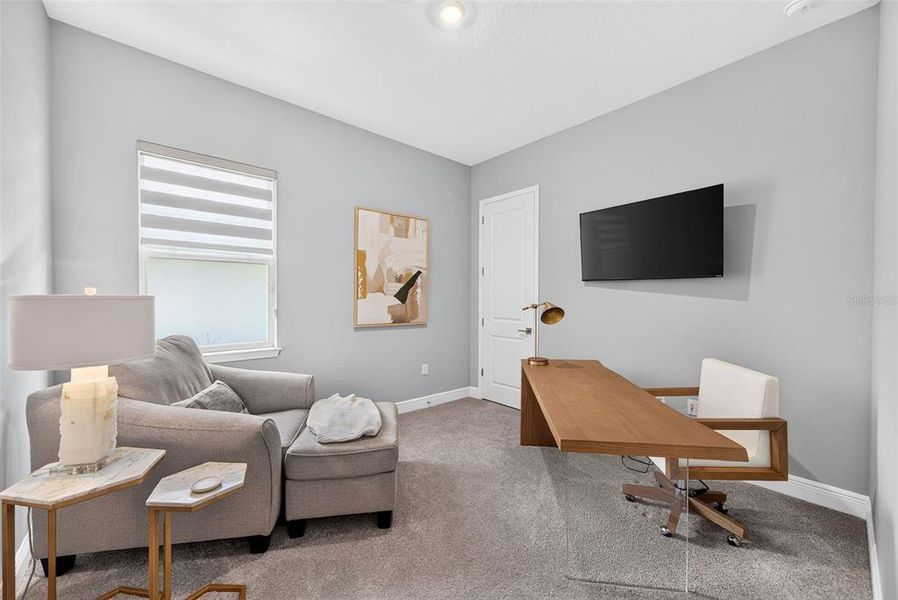 Furnished interior view inside a new home in Laureate Park, Orlando (Image 33). Furnished interior view inside a new home in Laureate Park, Orlando (Image 33).
