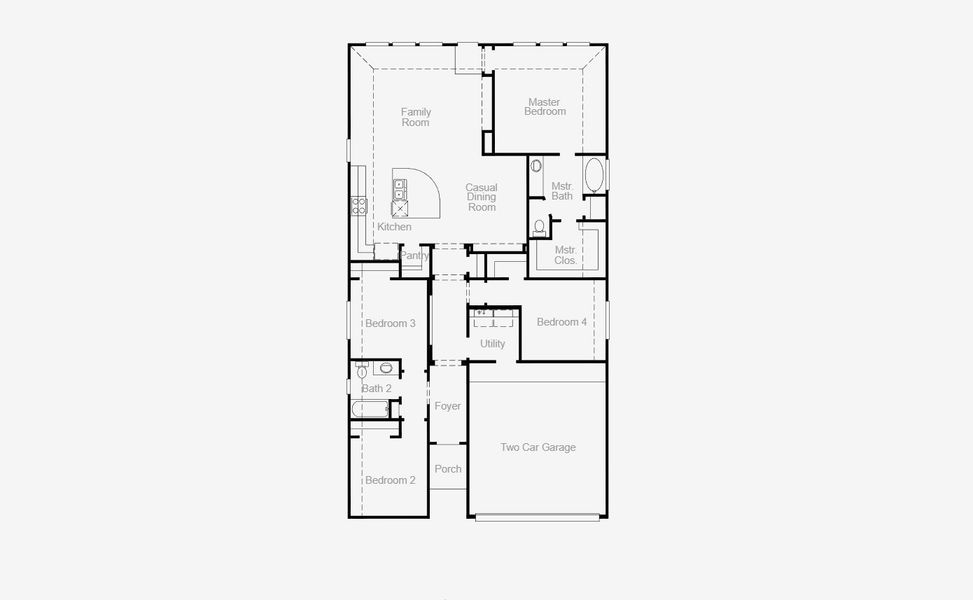 2D floor plan layout for the Celina by Coventry Homes in Escondido 50', Magnolia, TX (Image 3).
