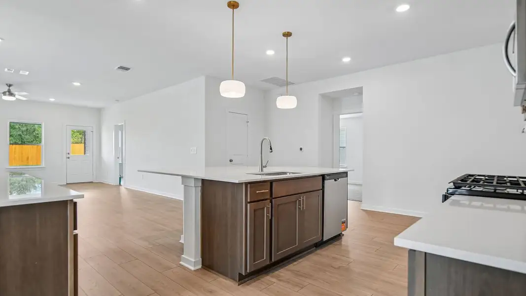 Furnished interior view inside a new home in Trails at Wildhorse, Austin (Image 10).