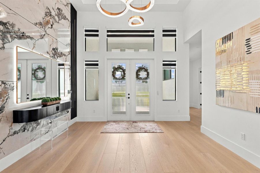 Designer Foyer with Double-Door Entry Designer Foyer with Double-Door Entry