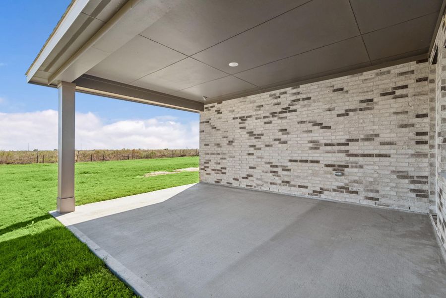 Enjoy the outdoors on the covered patio Enjoy the outdoors on the covered patio