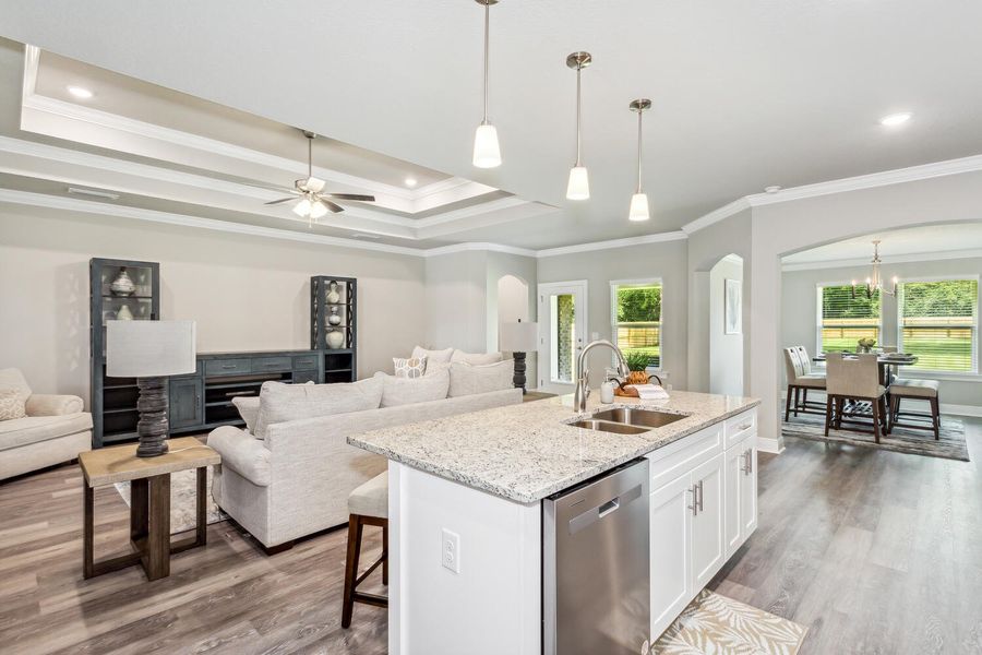 Representative furnished interior of a home built from the The Turquoise by Herbst Homes in Clear Water Landing, Milton (Image 12).