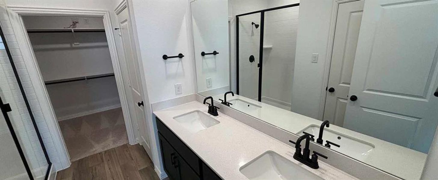 Primary Bathroom Construction Progress featuring the Rosemary Collection