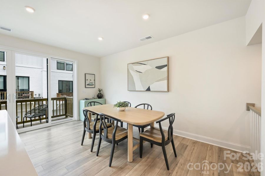 Furnished interior view inside a new home in The Townes of Cotswold, Charlotte (Image 12).