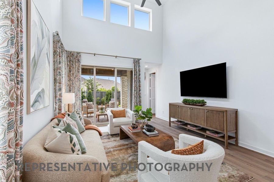 Furnished interior view inside a new home in Bridgeland, Cypress (Image 14).