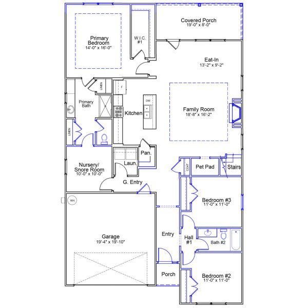 2D floor plan layout of this home in Garden Grove, Conway, SC (Image 2).