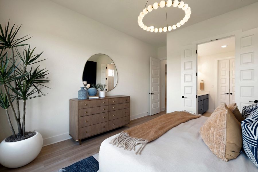 Representative furnished interior of a home built from the Meridian by Tri Pointe Homes in Lariat, Liberty Hill (Image 38).