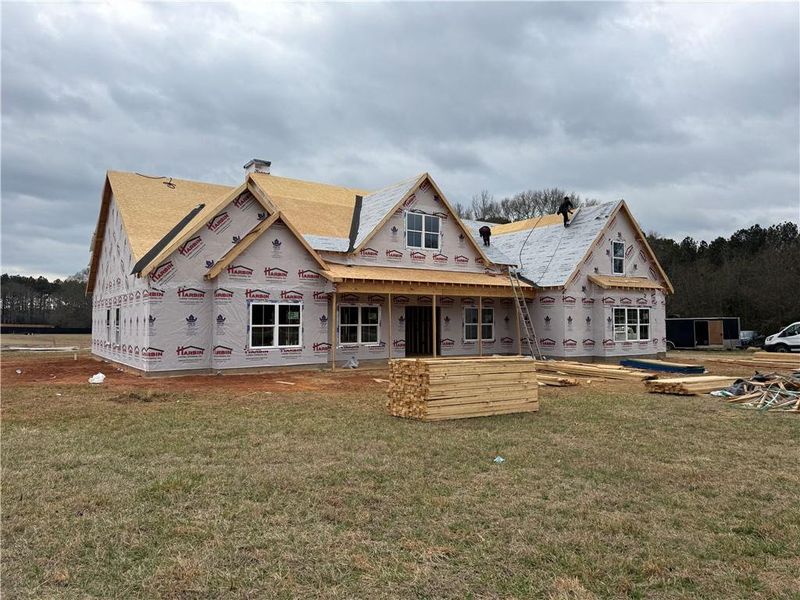 In-progress construction of a new home in , Monroe, GA (Image 5).