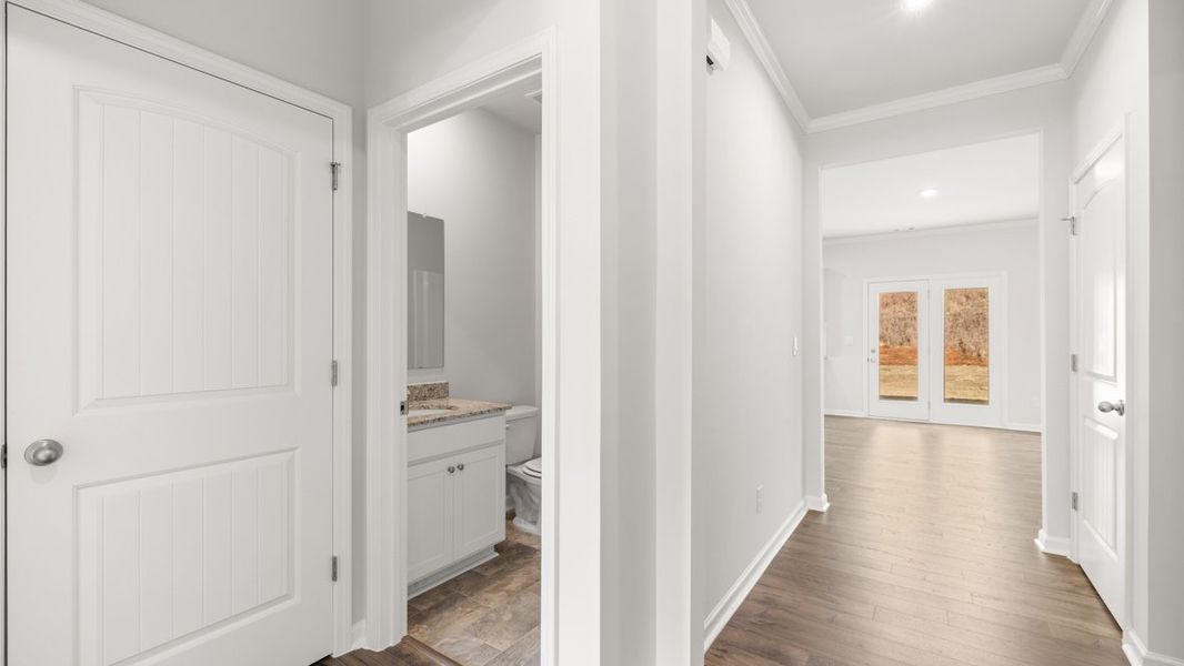 Representative unfurnished interior of a home built from the Hanover by D.R. Horton in Parkside at Carter Grove, Cartersville (Image 16).