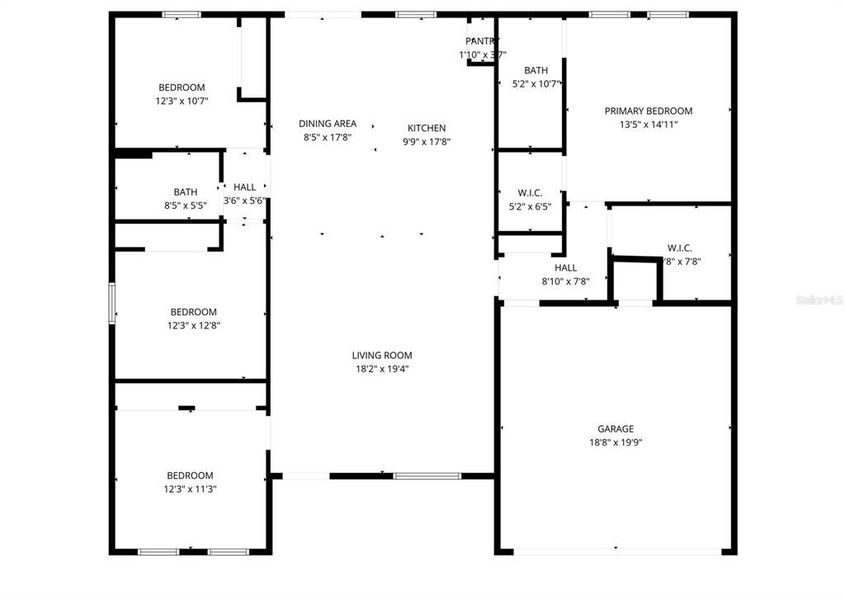 2D floor plan layout of this home in , Ocala, FL (Image 5). 2D floor plan layout of this home in , Ocala, FL (Image 5).