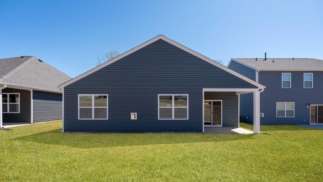Exterior details and patio area of a home in Durbin Meadows Traditions, Fountain Inn (Image 2). Exterior details and patio area of a home in Durbin Meadows Traditions, Fountain Inn (Image 2).