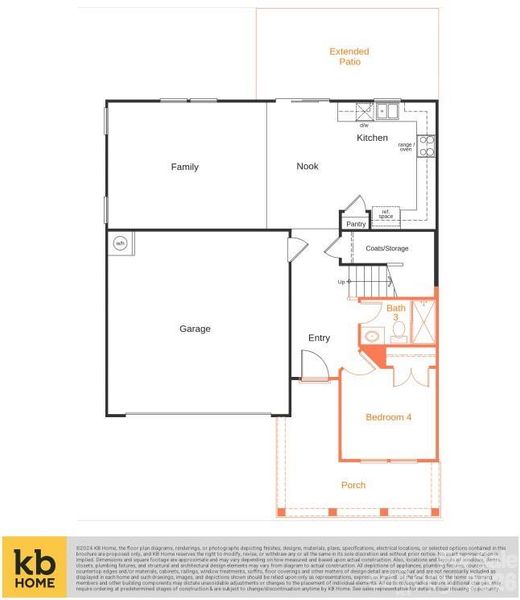 Layout of 1st floor. Confirm all options/selections with onsite Sales Counselor.