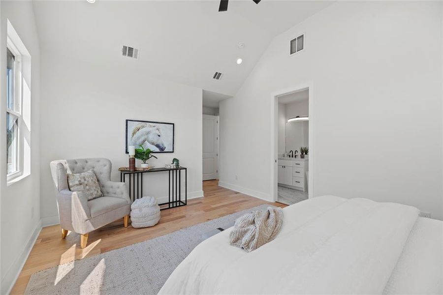 Another view of the spacious primary bedroom.