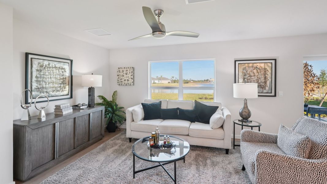 Furnished interior view inside a new home in Palmetto Landing at Babcock Ranch Express, Punta Gorda (Image 7).