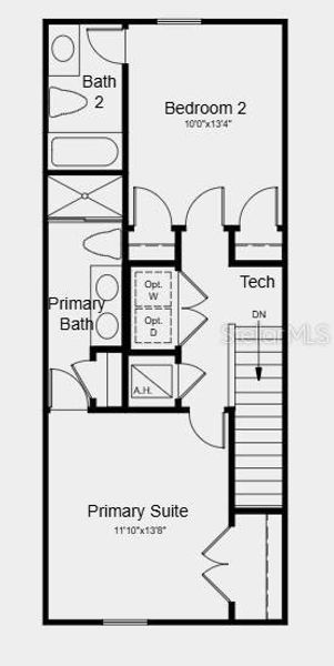 2D floor plan layout of this home in Southloch, Mount Dora, FL (Image 3).