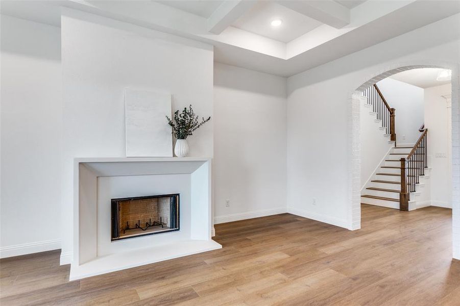 Spacious, unfurnished interior of a new home in Reserves at Trinity, Willow Park (Image 11).