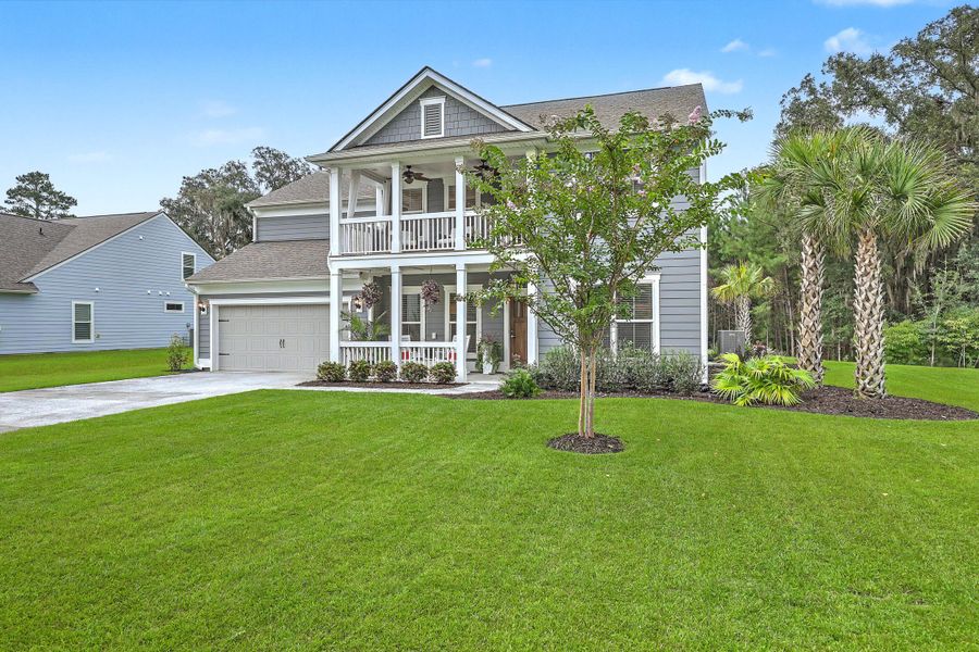 Front exterior of a new home in Sea Island Preserve, Johns Island, SC, highlighting curb appeal (Image 24).