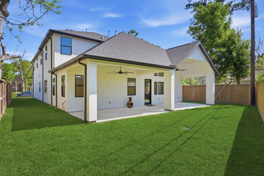 Exterior details and patio area of a home in , Houston (Image 28).