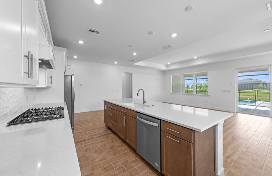 Kitchen with large center island