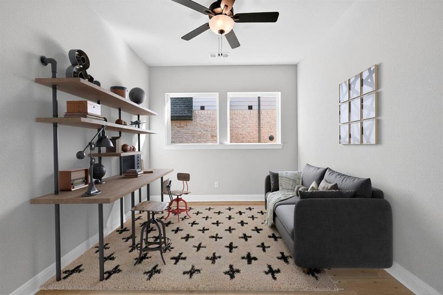 Furnished interior view inside a new home in Pecan Square - Gardens, Northlake (Image 12). Furnished interior view inside a new home in Pecan Square - Gardens, Northlake (Image 12).