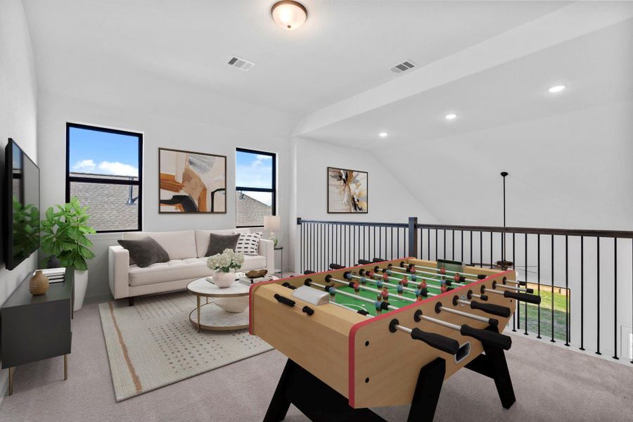 As you make your way upstairs this exceptional game room is a standout feature in this remarkable property, offering a space that combines luxury and fun for all ages. As you make your way upstairs this exceptional game room is a standout feature in this remarkable property, offering a space that combines luxury and fun for all ages.