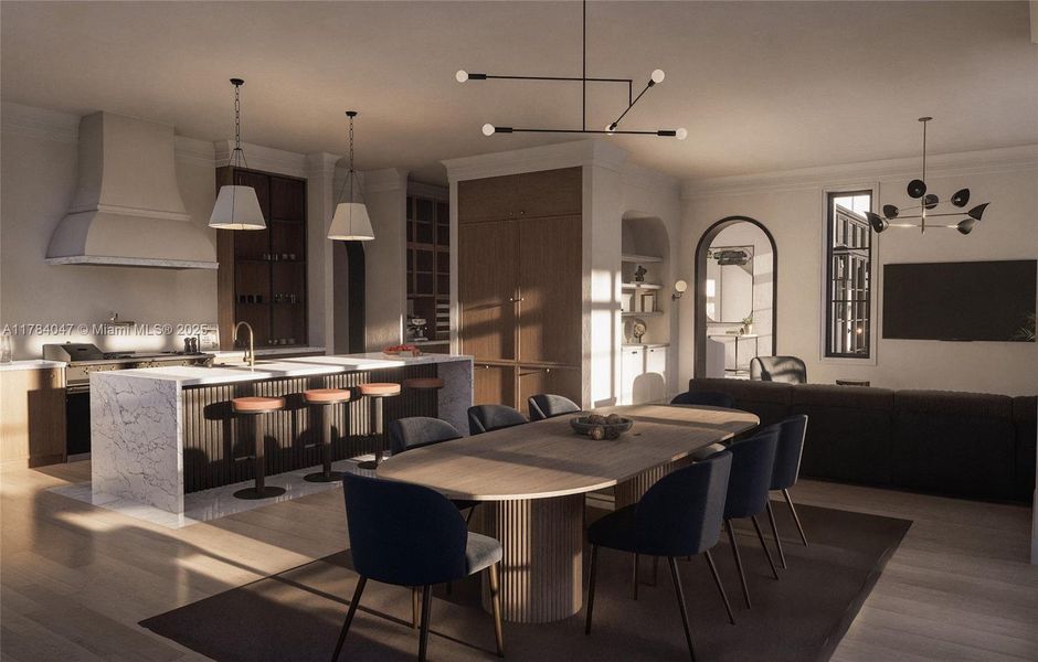 Furnished interior view inside a new home in , Miami Shores (Image 4).