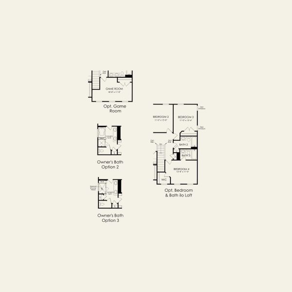2D floor plan layout for the Mercer by Pulte Homes in Cannon Run, Concord, NC (Image 5).