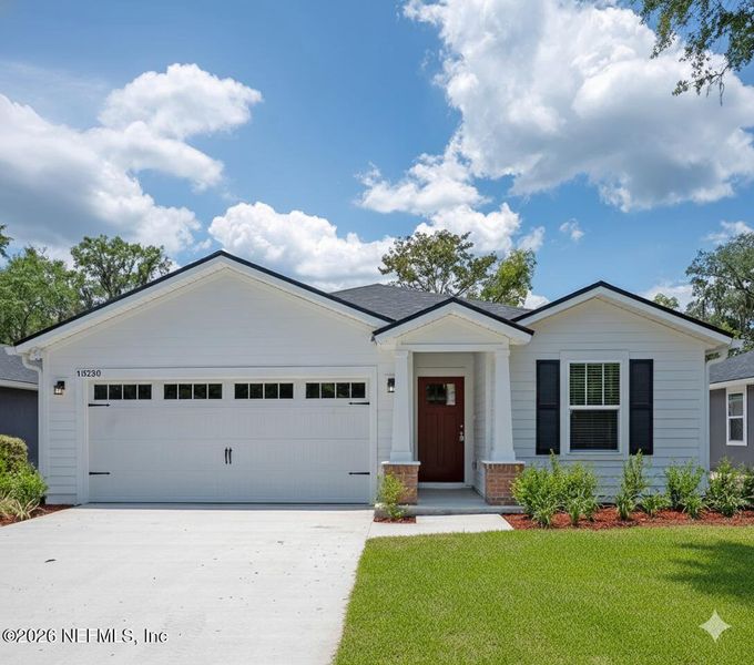 Front exterior of a new home in , Jacksonville, FL, highlighting curb appeal (Image 23).