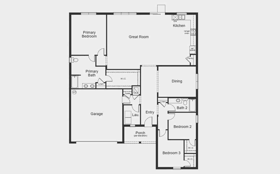 2D floor plan layout for the Plan 2178 by KB Home in Chelsea Square, Eustis, FL (Image 3).
