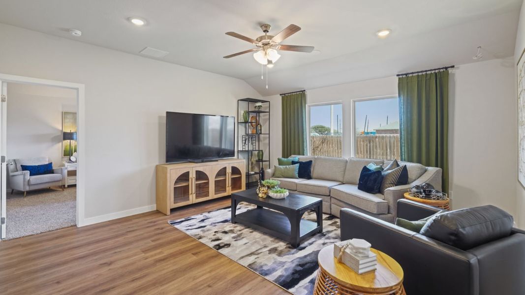 Furnished interior view inside a new home in The Lakes Northwest, Robstown (Image 7). Furnished interior view inside a new home in The Lakes Northwest, Robstown (Image 7).