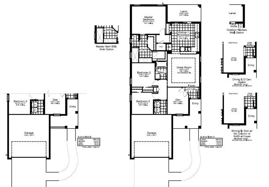 2D floor plan layout for the Liberty 4 by Neal Communities in Palmera, Venice, FL (Image 5).