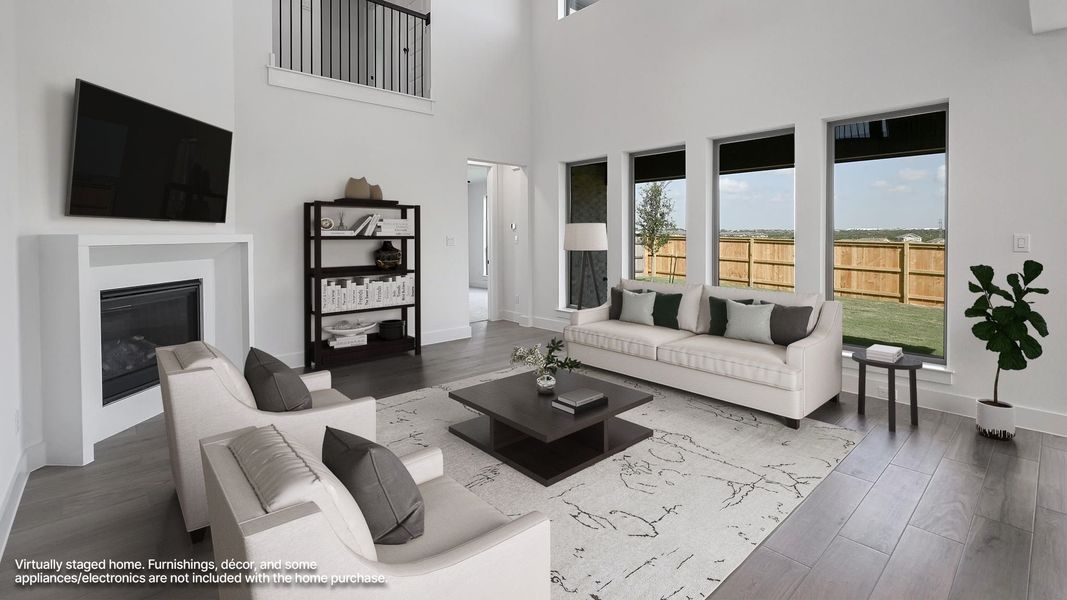 Furnished interior view inside a new home in Crosswinds, Kyle (Image 5).