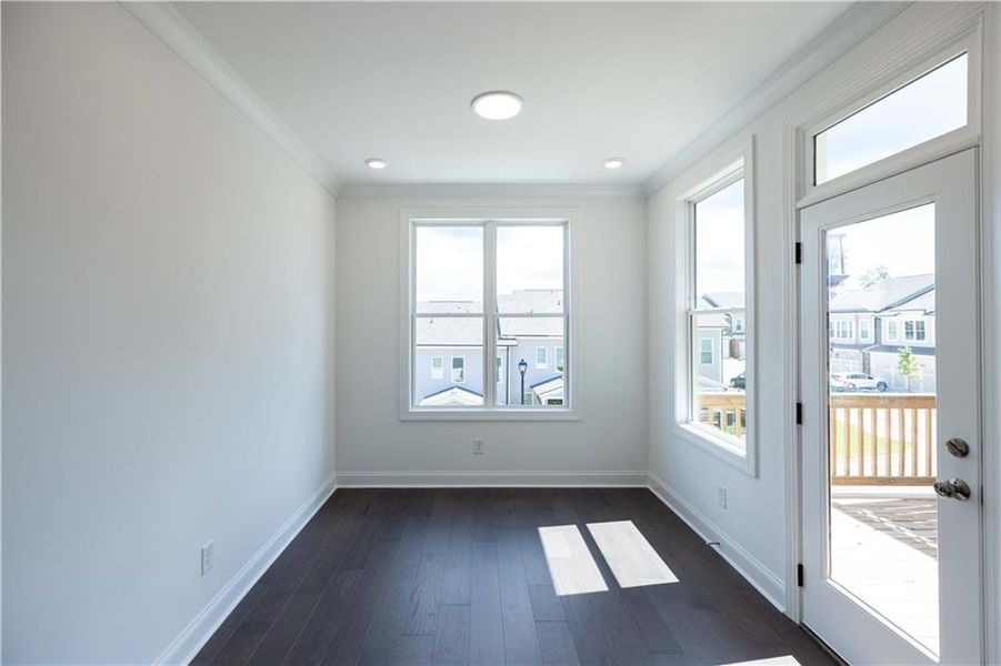 Spacious, unfurnished interior of a new home in Palisades Townhomes, Cumming (Image 22). Spacious, unfurnished interior of a new home in Palisades Townhomes, Cumming (Image 22).
