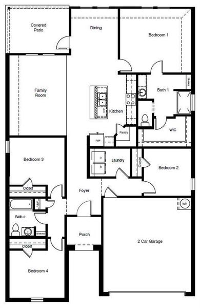 D.R. Horton's  Huntsville floorplan - All Home and community information, including pricing, included features, terms, availability and amenities, are subject to change at any time without notice or obligation. All Drawings, pictures, photographs, video, square footages, floor plans, elevations, features, colors and sizes are approximate for illustration purposes only and will vary from the homes as built.